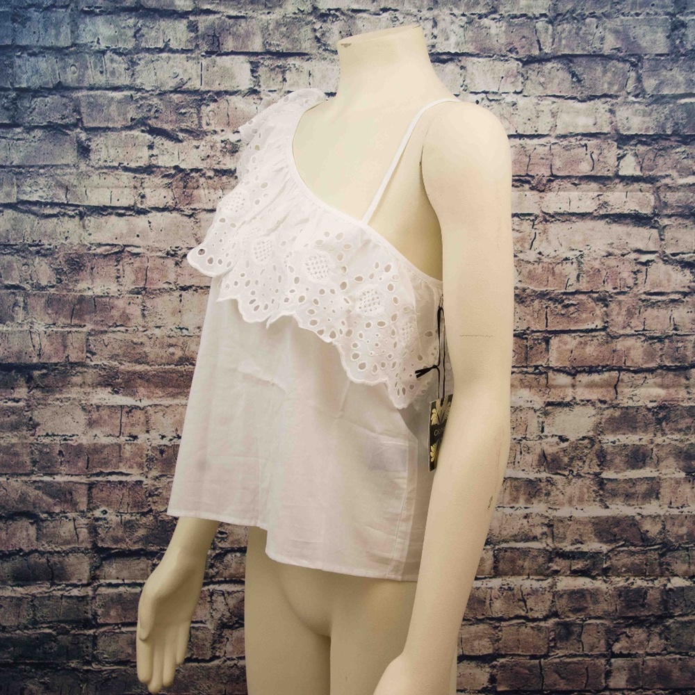 Cliché One-Shoulder Eyelet Top - Picture 2 of 8